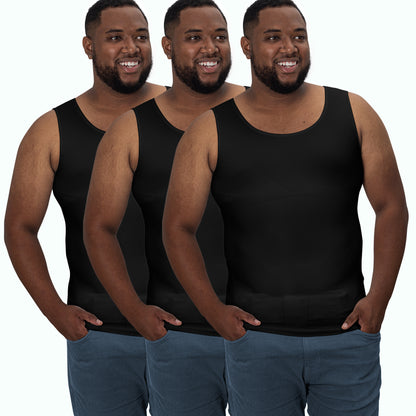 Compression Shirt Tank Top | Tall Length | 3 Pack Black - QORELOGIQ
