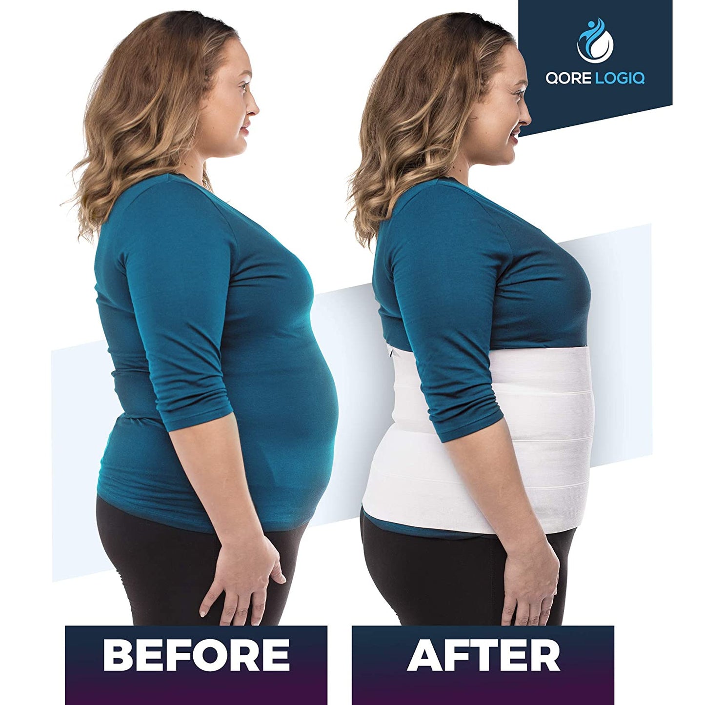 Plus Size 12 Inch Abdominal Binder - QORELOGIQ