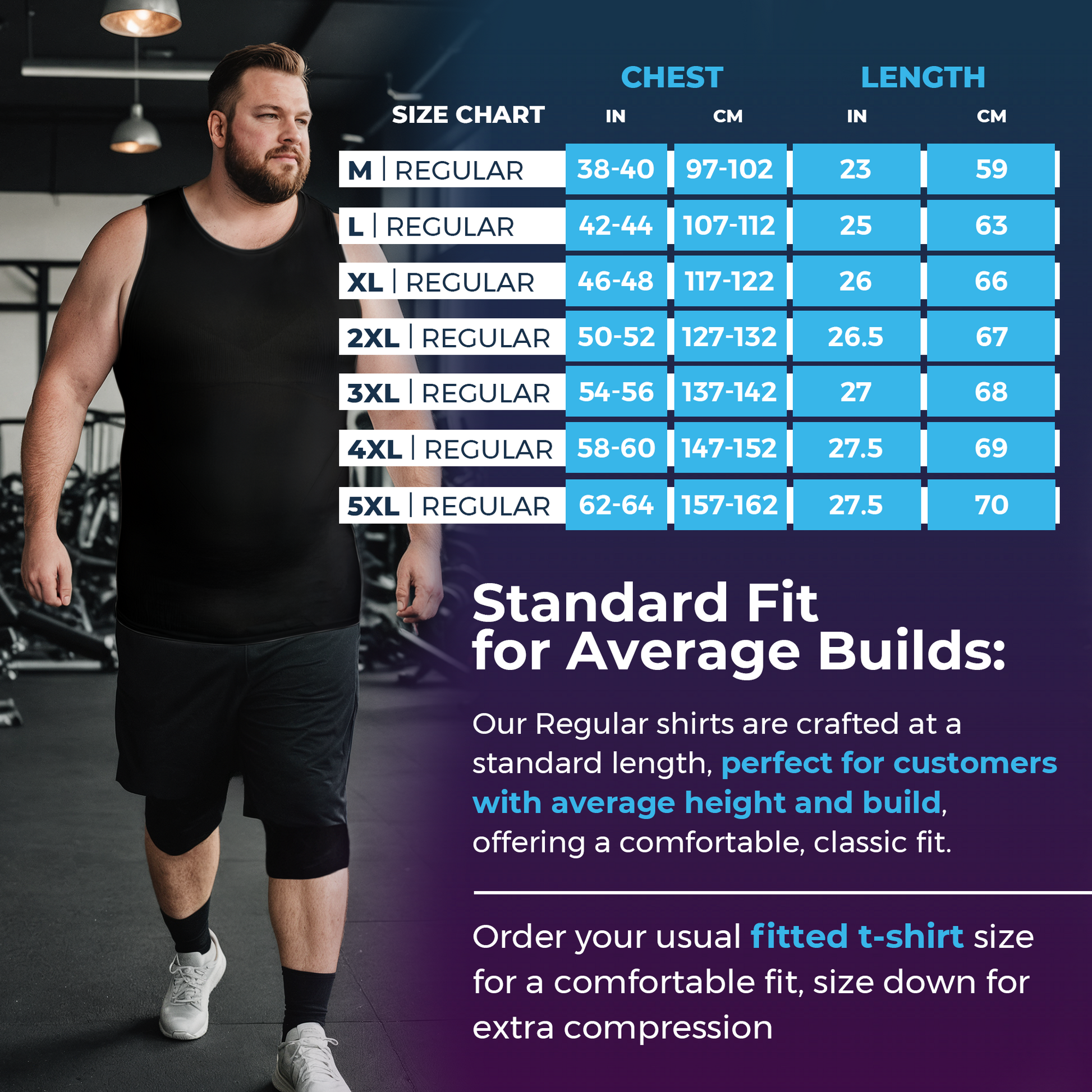 Compression Shirt Tank Top | Regular Length Black - QORELOGIQ